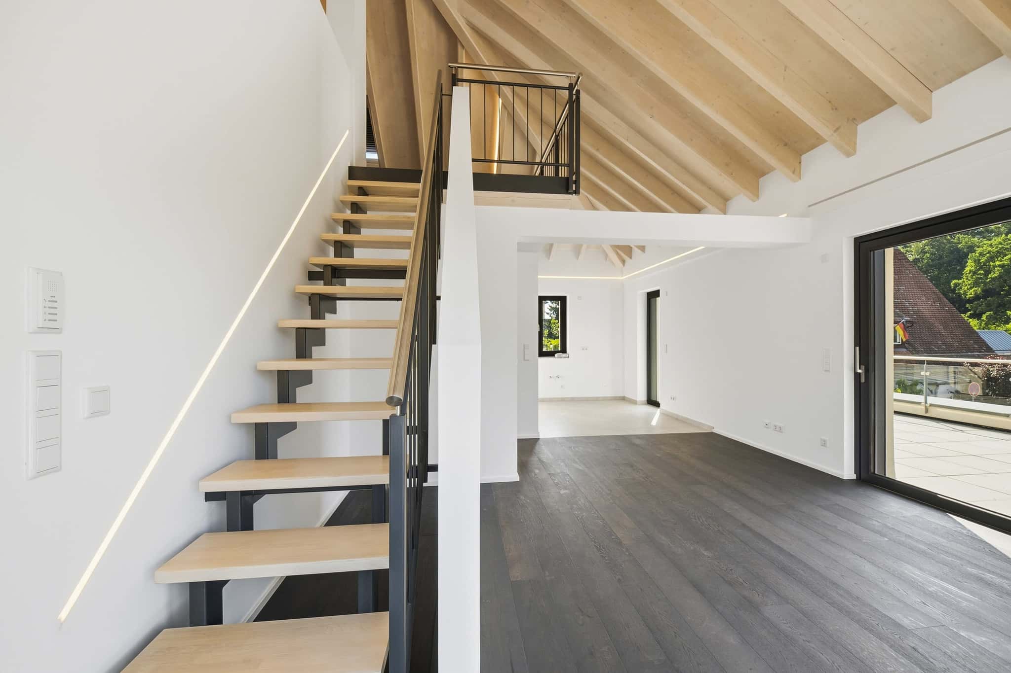 Treppe zur Galerie